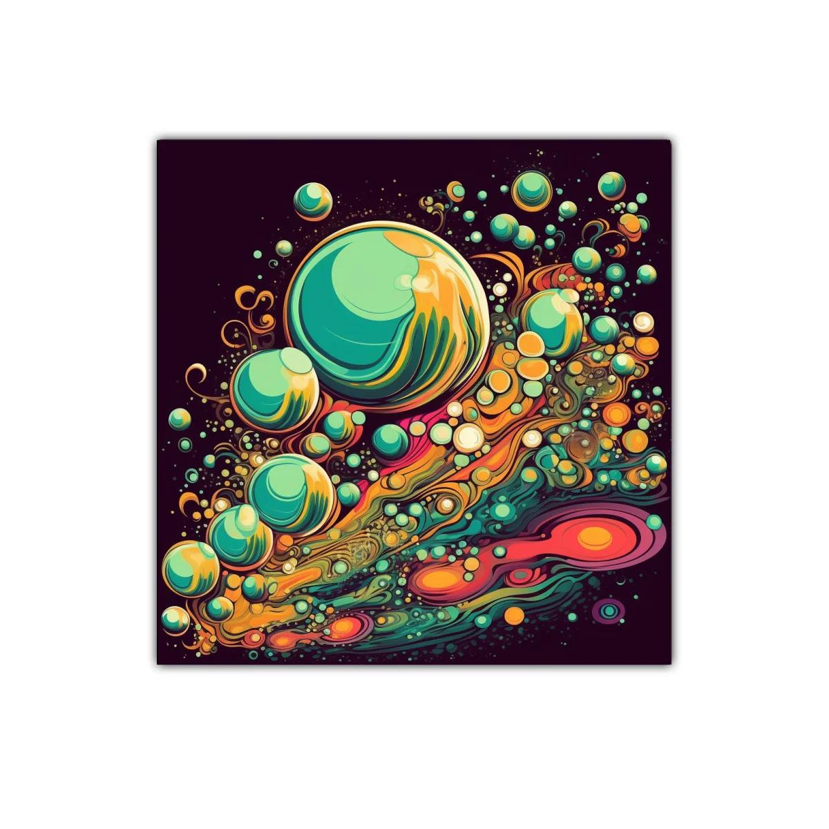 Explosión cósmica de esferas vibrantes y colores intensos — imagen principal