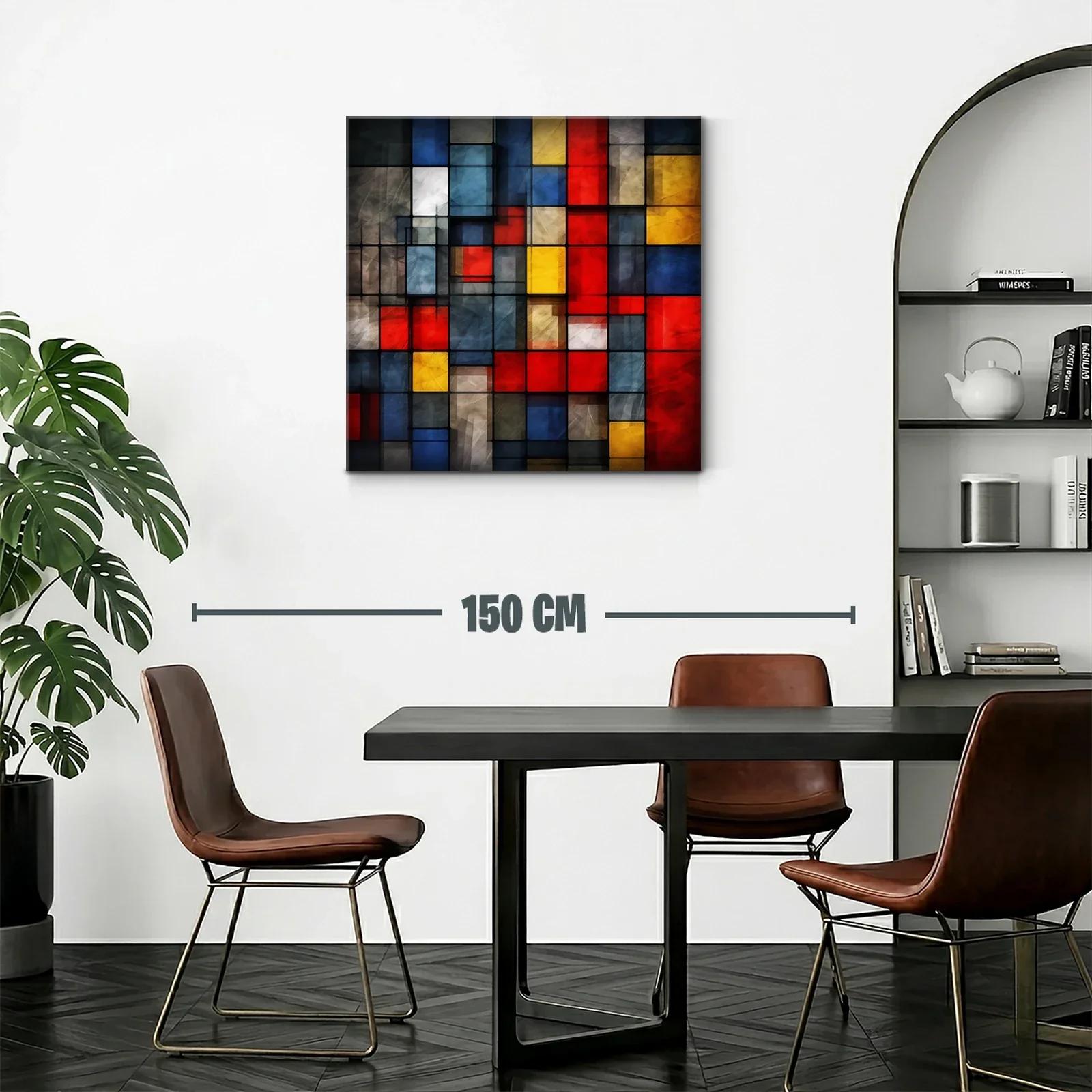 Composición geométrica en tonos vivos y sobrios — miniatura 2