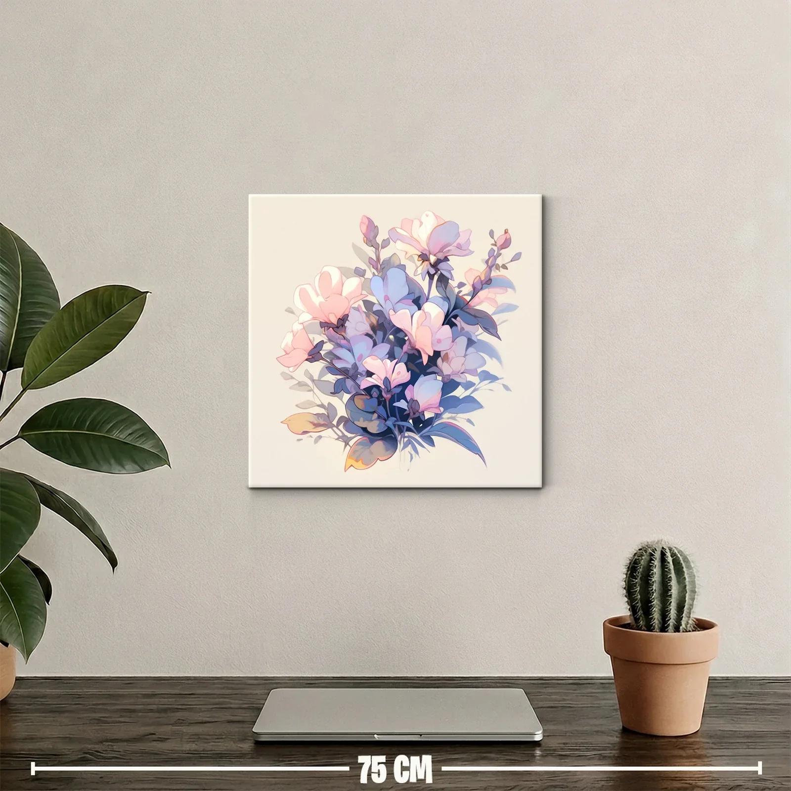 Delicado ramo floral en tonos pastel y azules suaves — miniatura 2
