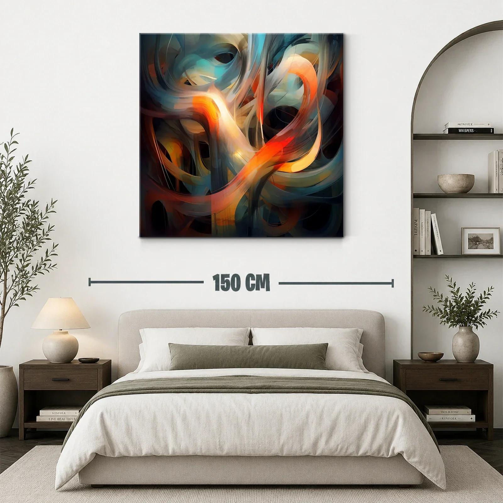Movimiento abstracto en tonos cálidos y fríos — miniatura 3
