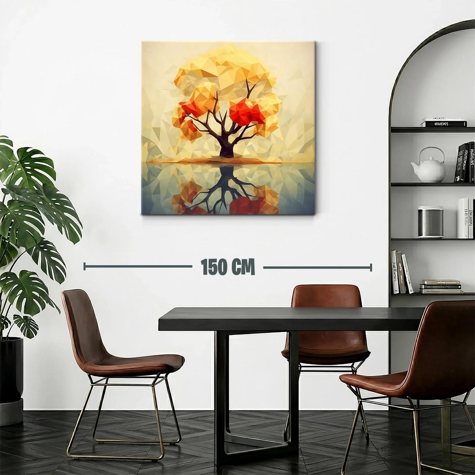 Árbol abstracto con tonos cálidos y reflejo sereno — miniatura 2