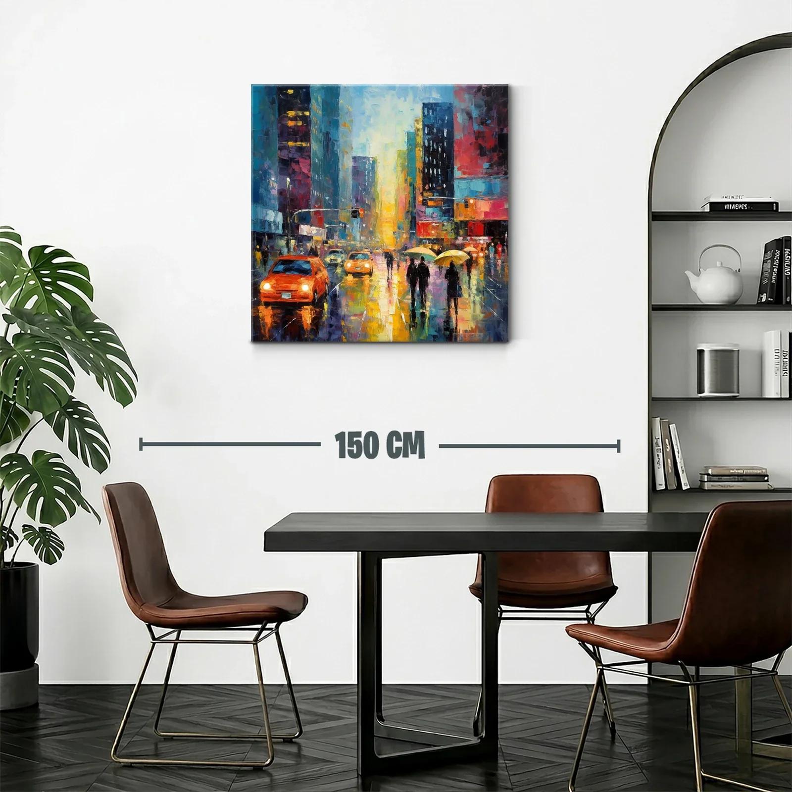 Atardecer urbano con luces y reflejos vibrantes — miniatura 2