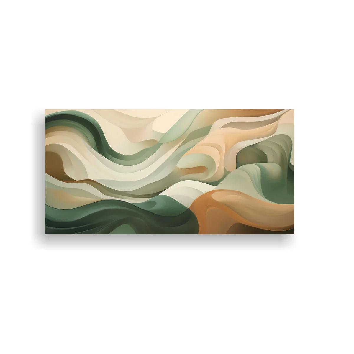 Cuadro ondas abstractas en capas con ritmo continuo