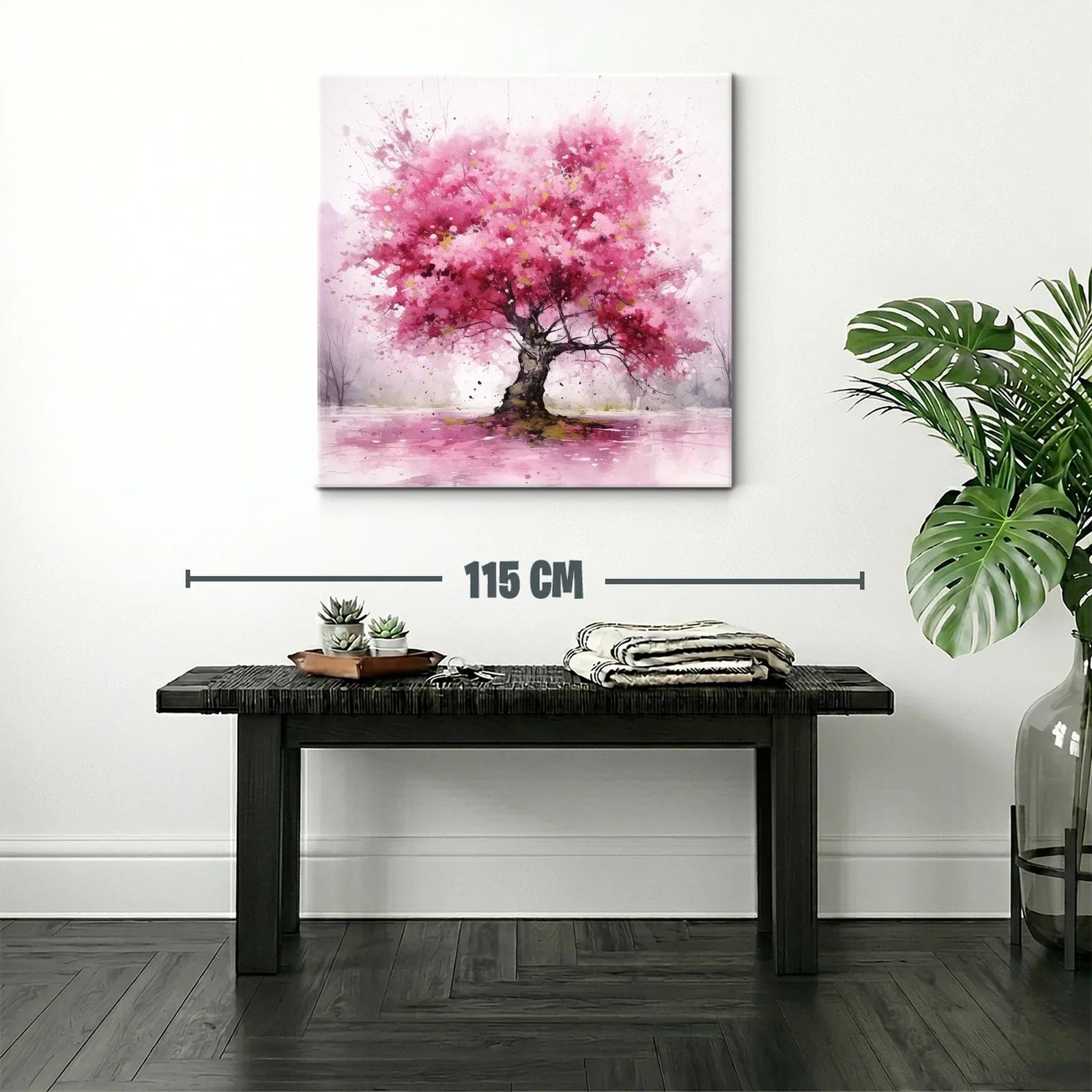 Árbol de flores rosas que llena de vida el espacio — miniatura 2