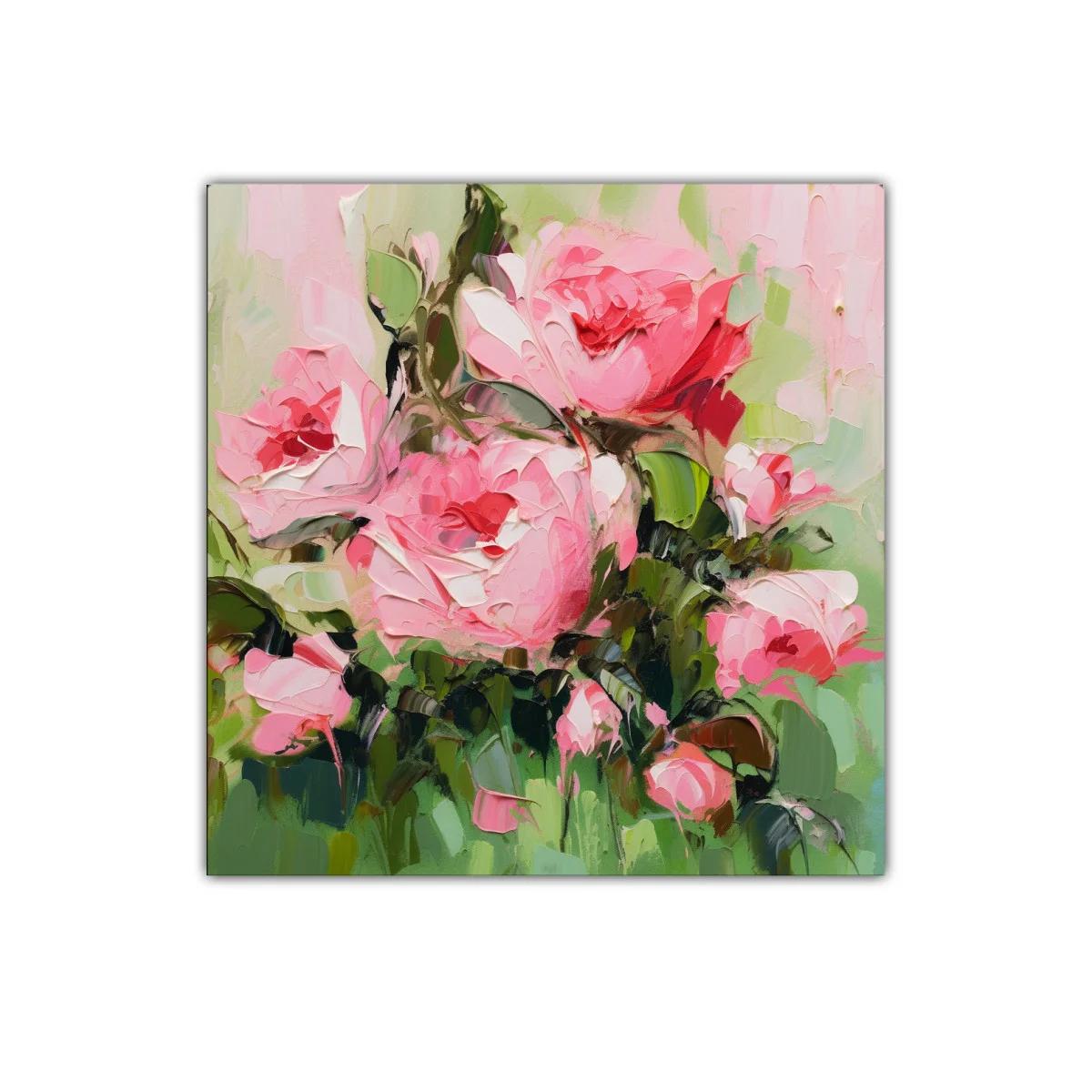 Cuadro florales en tonos rosas y verdes vibrantes — imagen principal