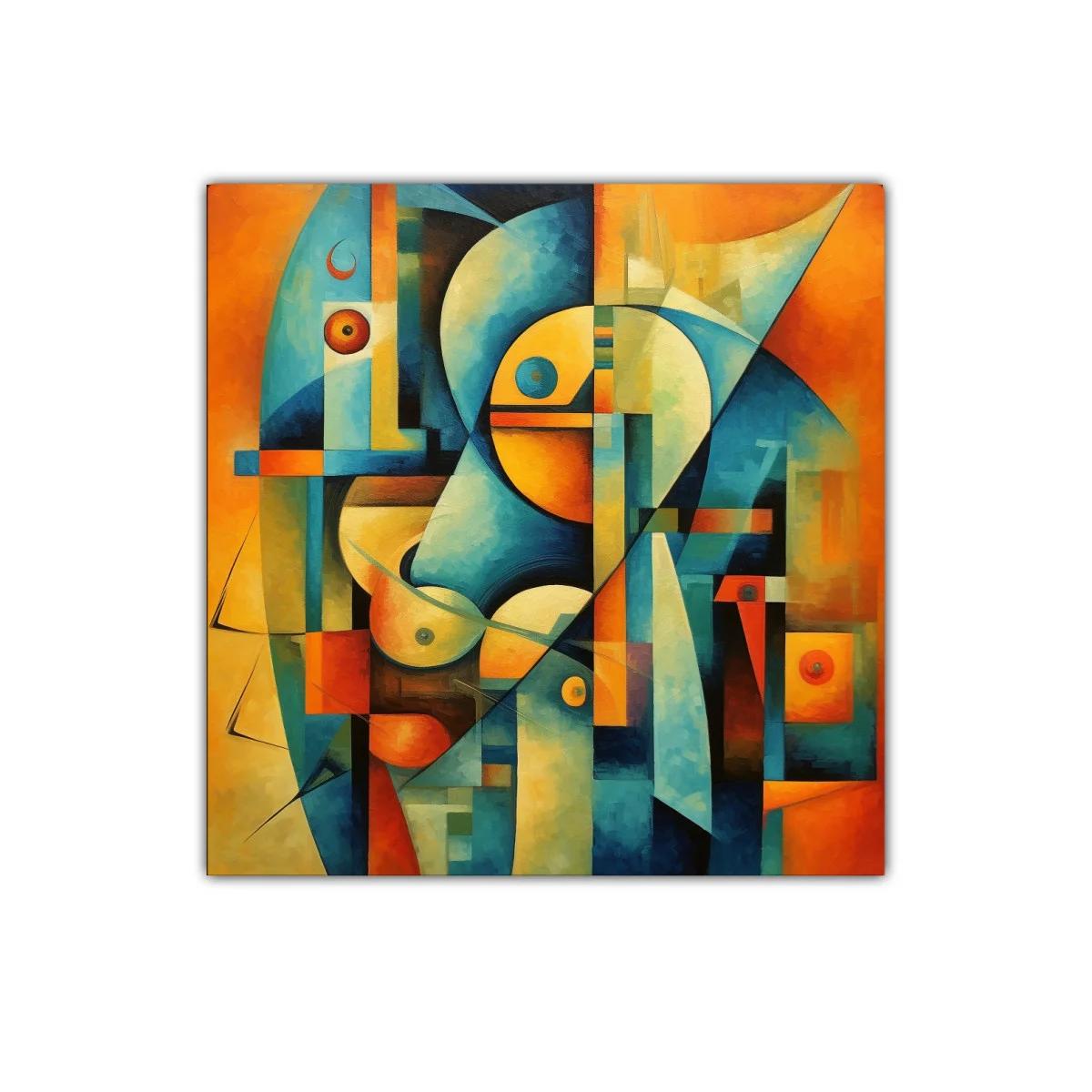 Composición abstracta en vibrantes tonos cálidos y fríos — imagen principal