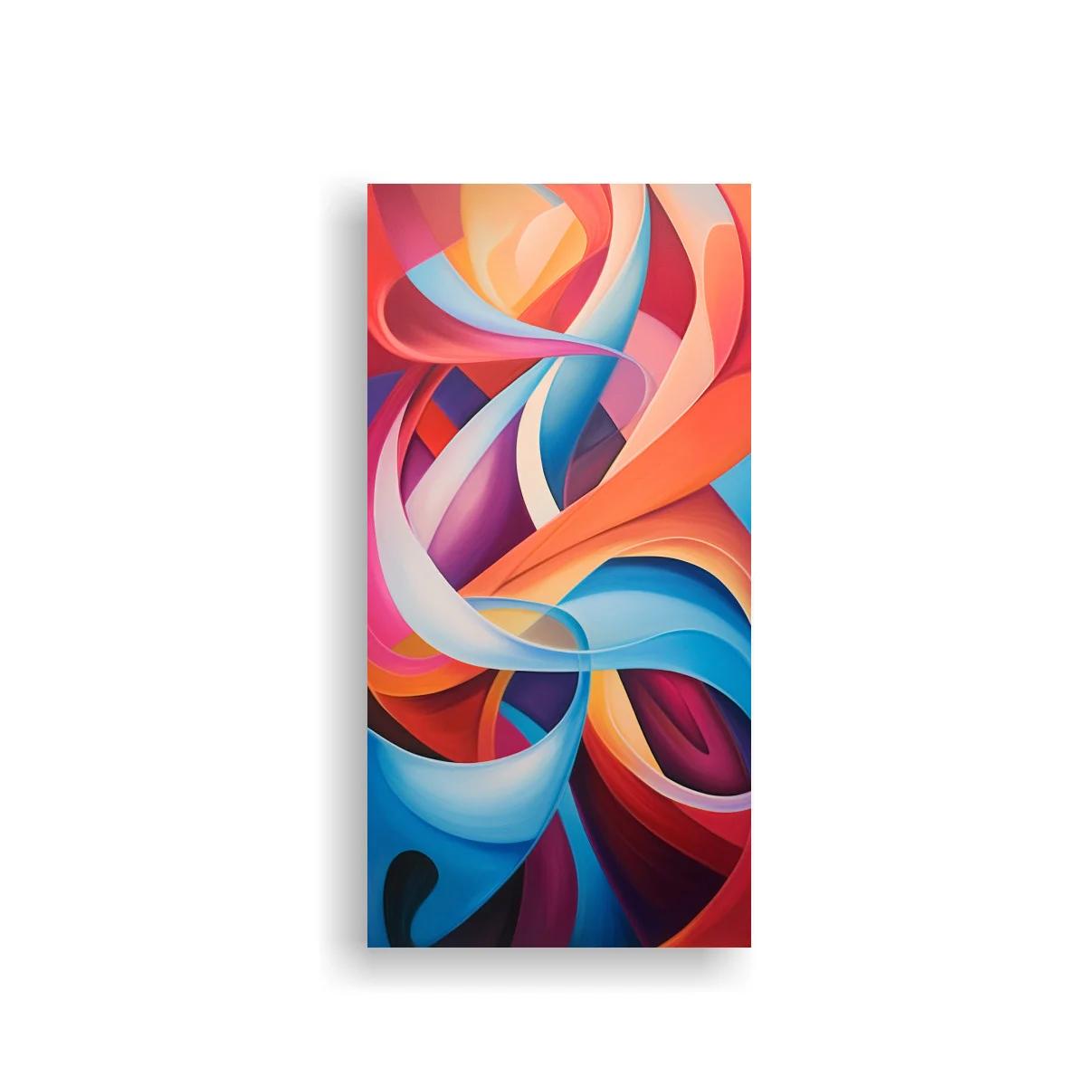 Cuadro formas abstractas onduladas con bandas entrelazadas — imagen principal