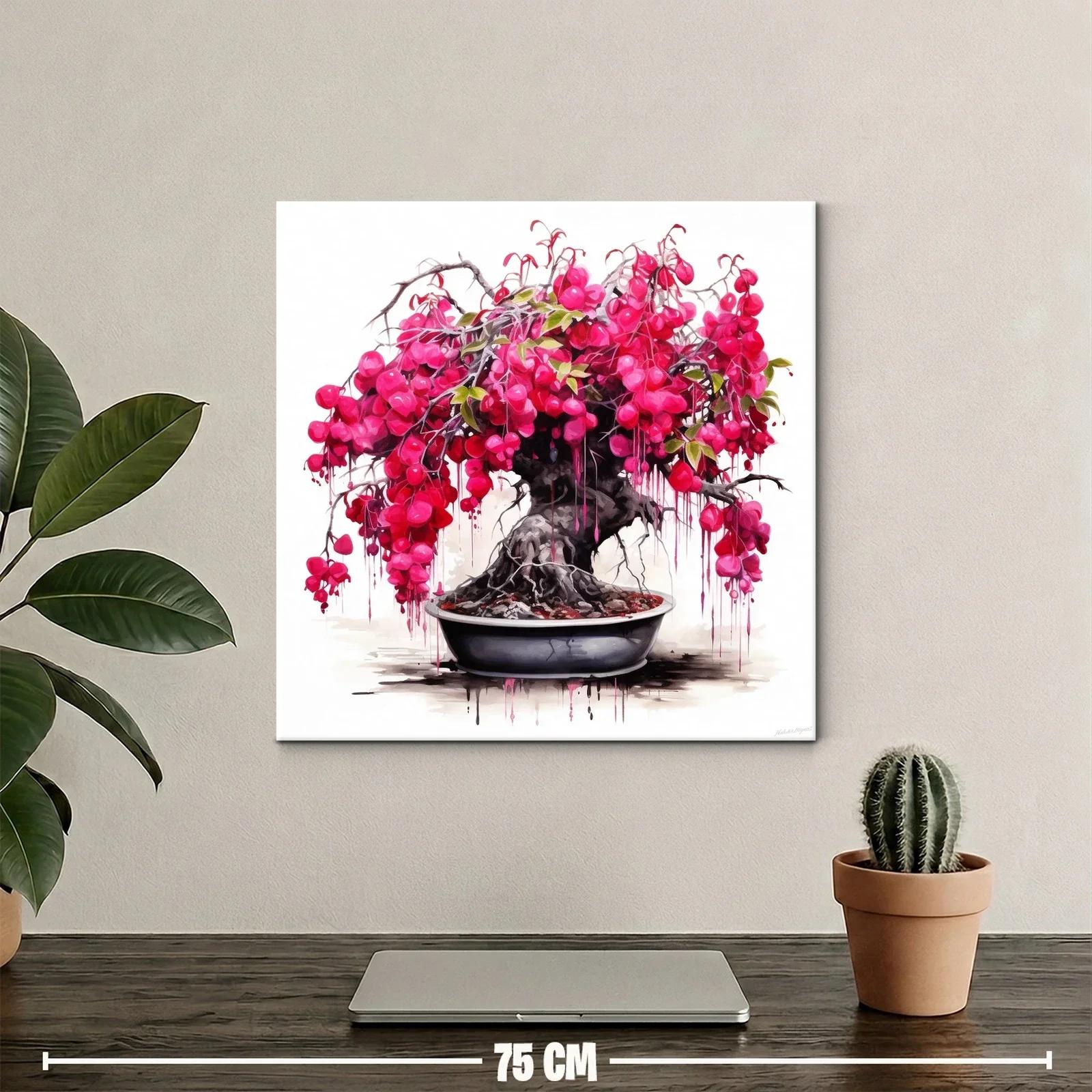 Bonsái con exuberante follaje en tonos rosas vibrantes — miniatura 2