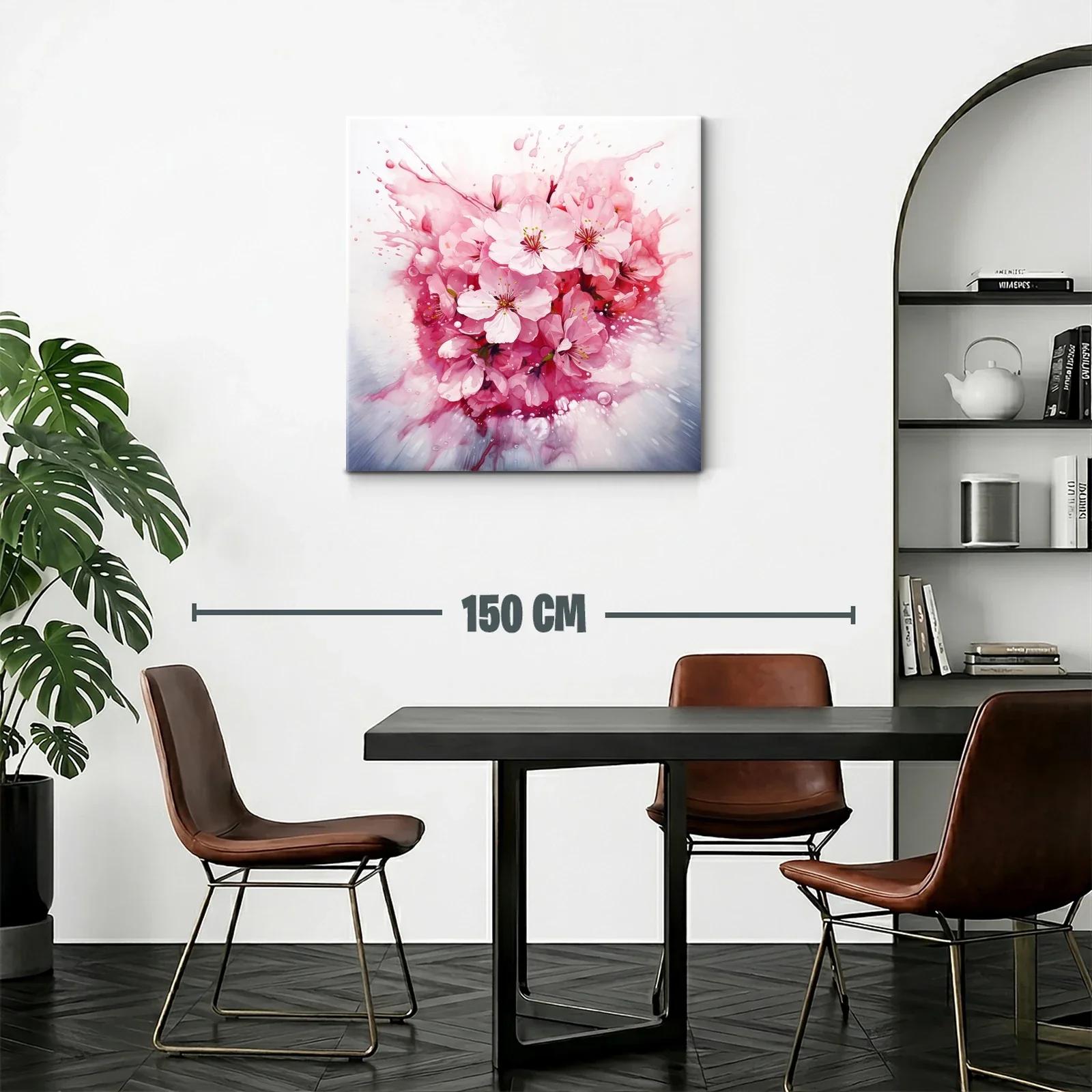 Composición de flores rosas con efecto estallido vibrante — miniatura 2