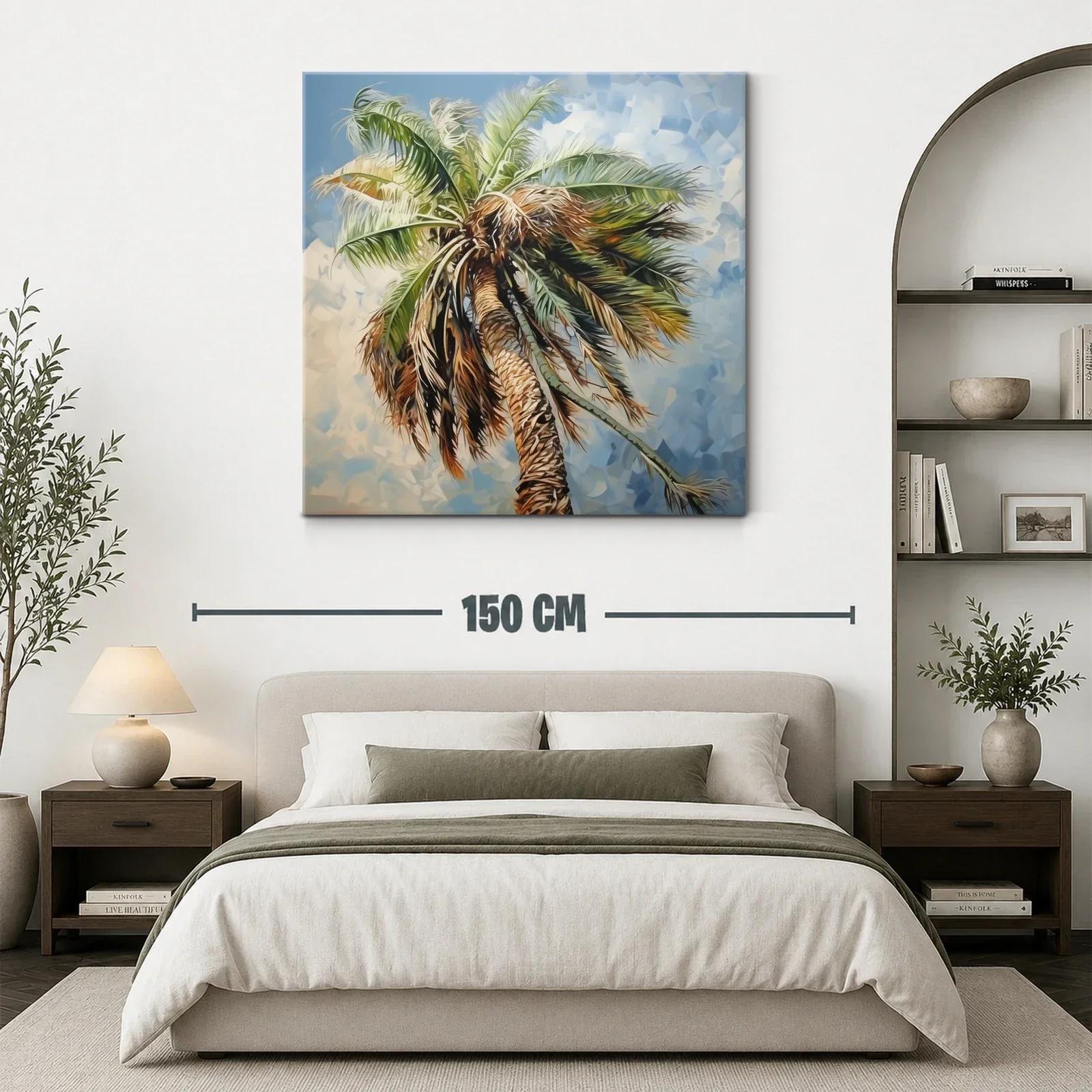 Palmera soleada con cielo azul brillante — miniatura 3