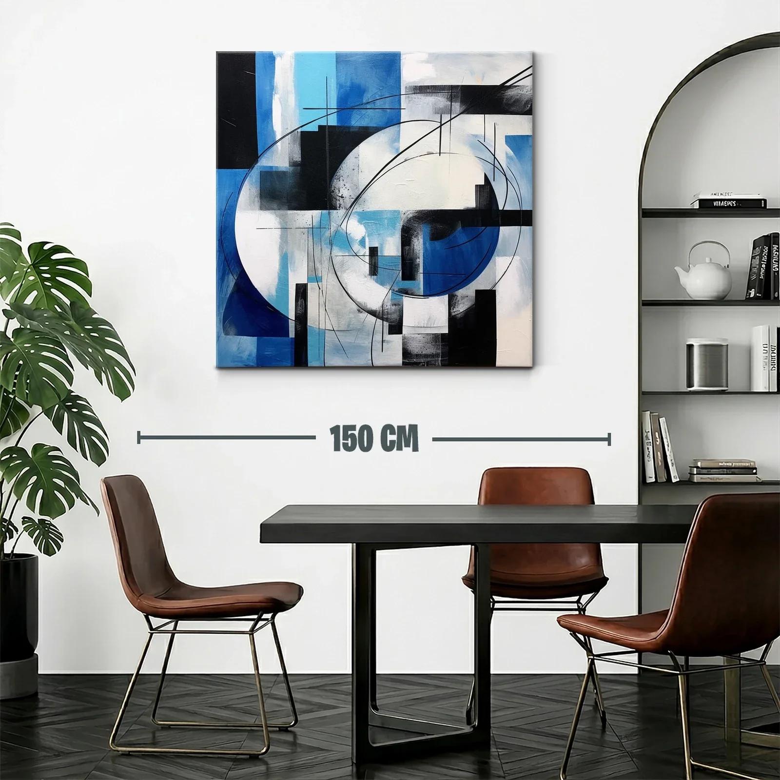 Composición abstracta en tonos azules y negros — miniatura 2