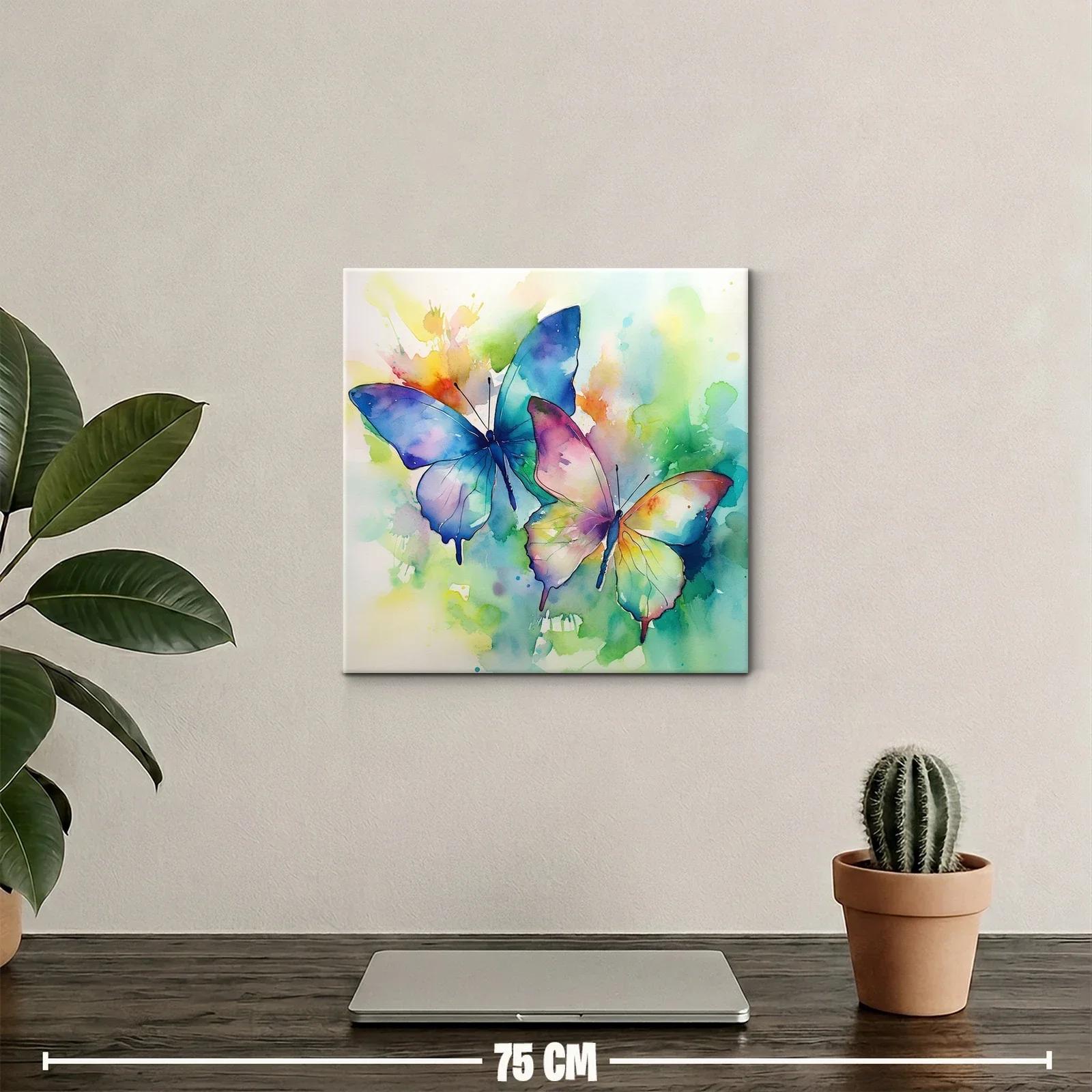 Mariposas vibrantes con acuarelas en tonos intensos y suaves — miniatura 2