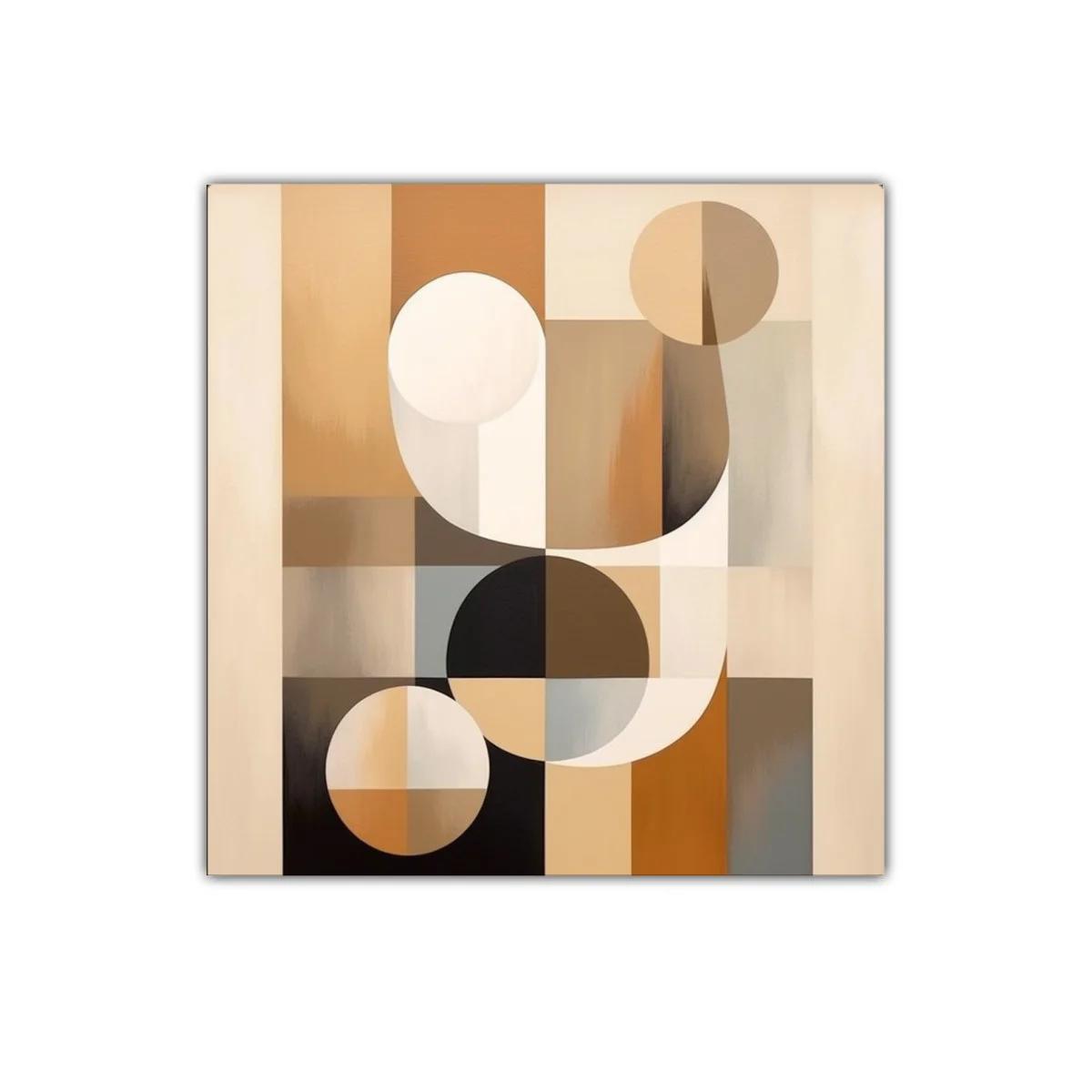 Composición geométrica en tonos cálidos y neutros para decoración — imagen principal