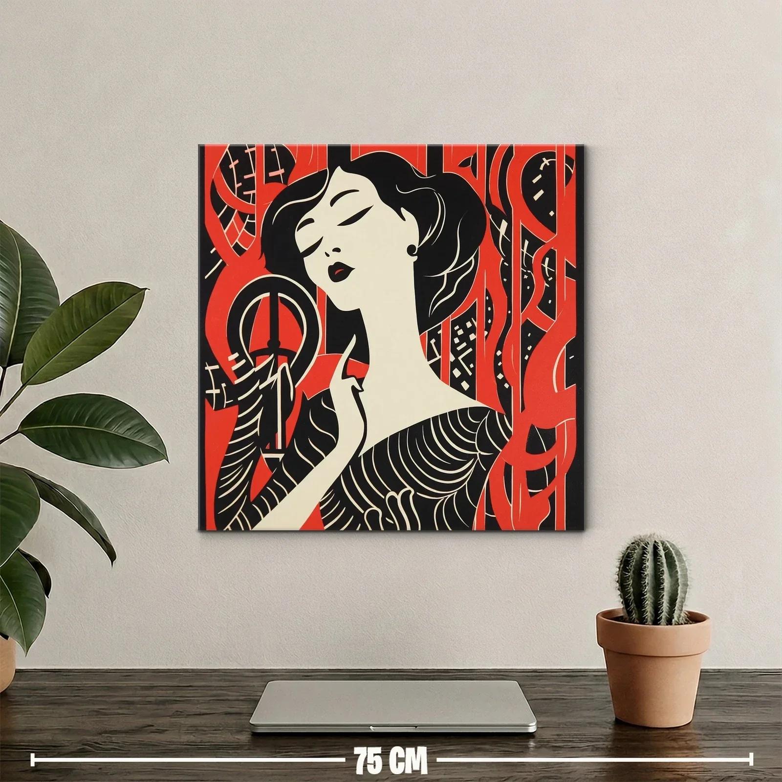 Retrato femenino en estilo art déco con contrastes intensos — miniatura 2