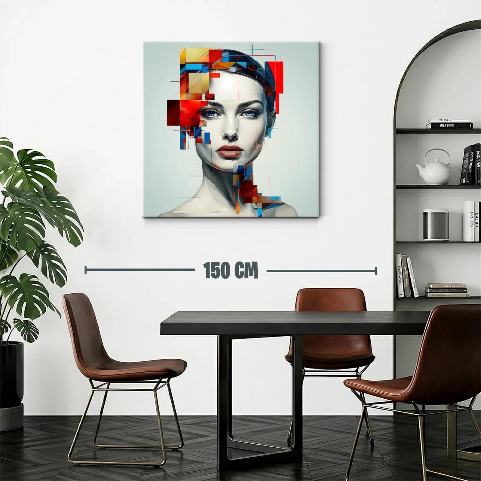 Retrato moderno con contrastes vibrantes y mirada intensa — miniatura 2