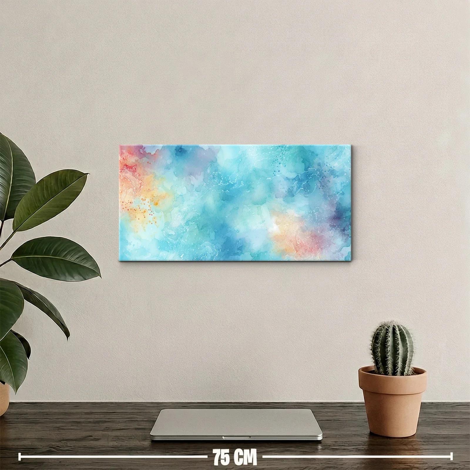 Cuadro mancha abstracta en acuarela con salpicaduras de pigmento — miniatura 2