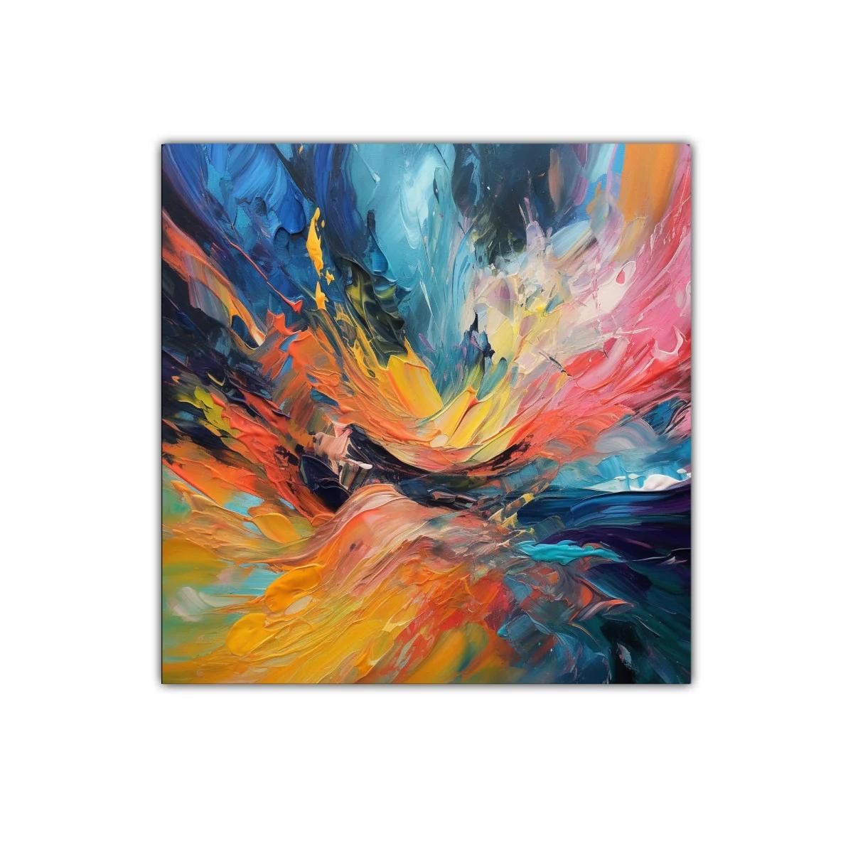 Explosión dinámica de colores vibrantes y formas fluidas