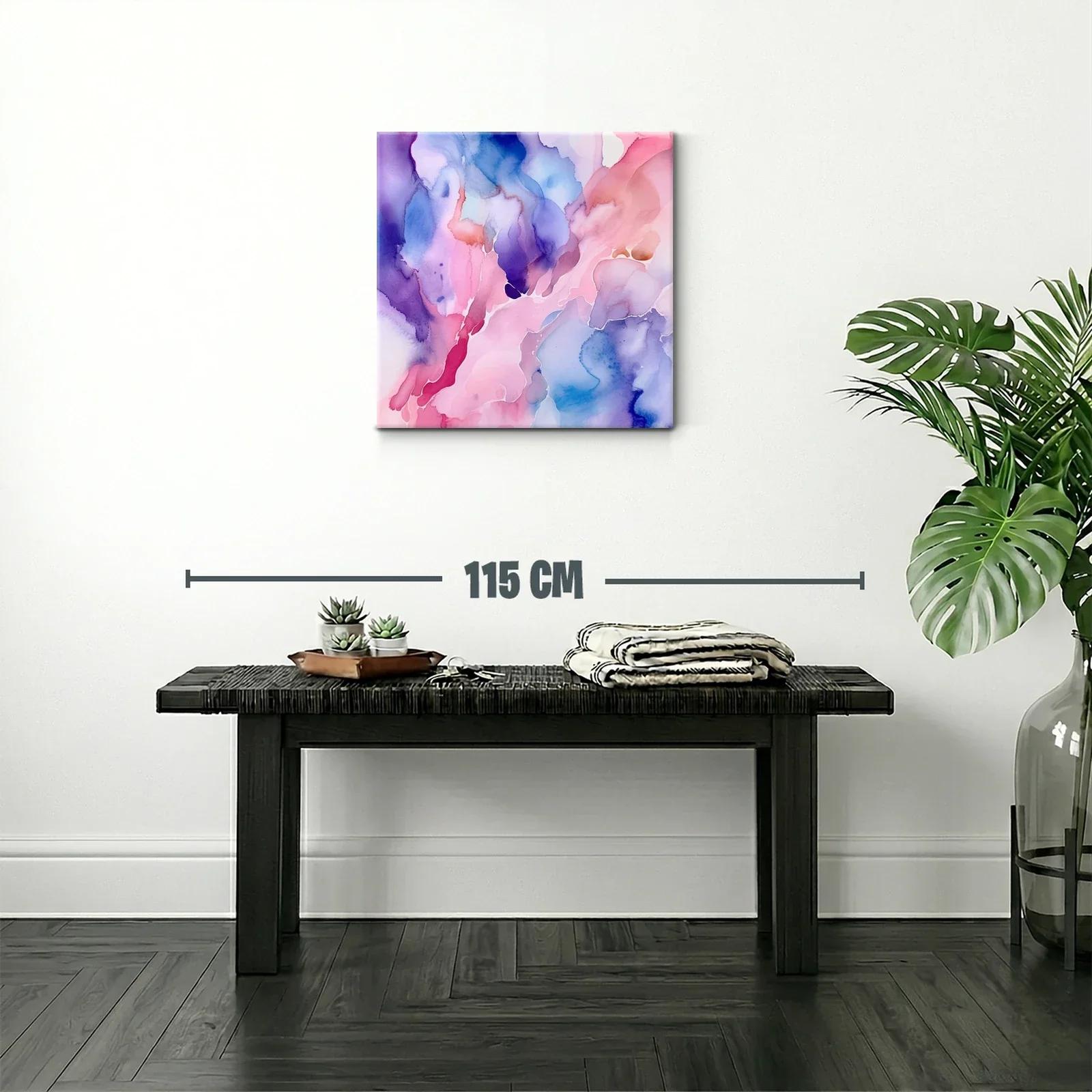 Cuadro abstracto con tonos suaves y vibrantes — miniatura 2