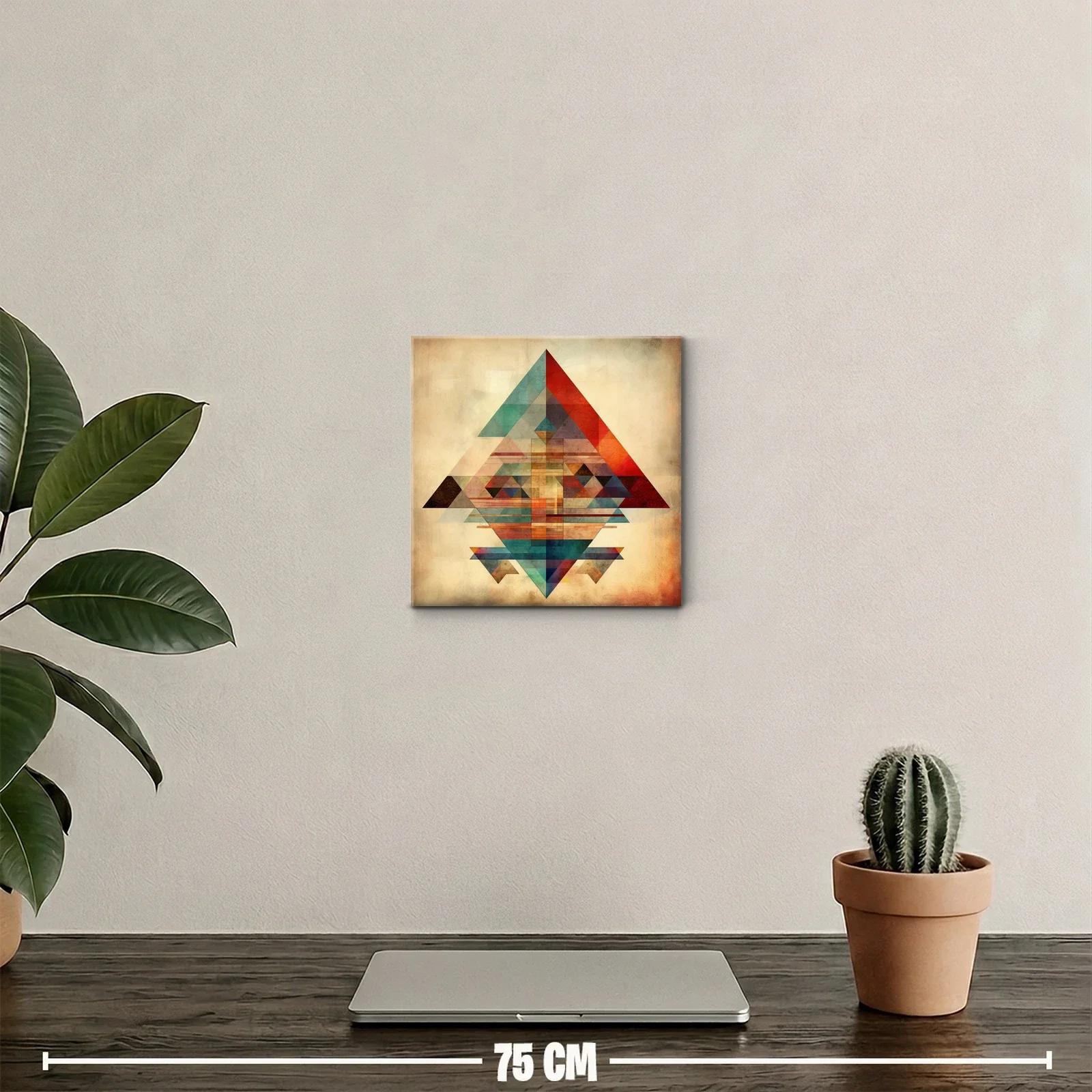 Composición geométrica en tonos cálidos y fríos — miniatura 2