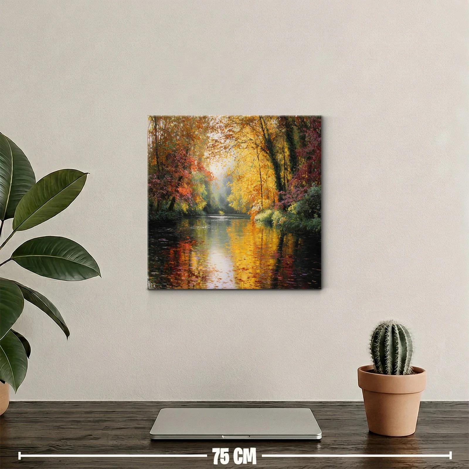 Reflejos de otoño en el río sereno — miniatura 2