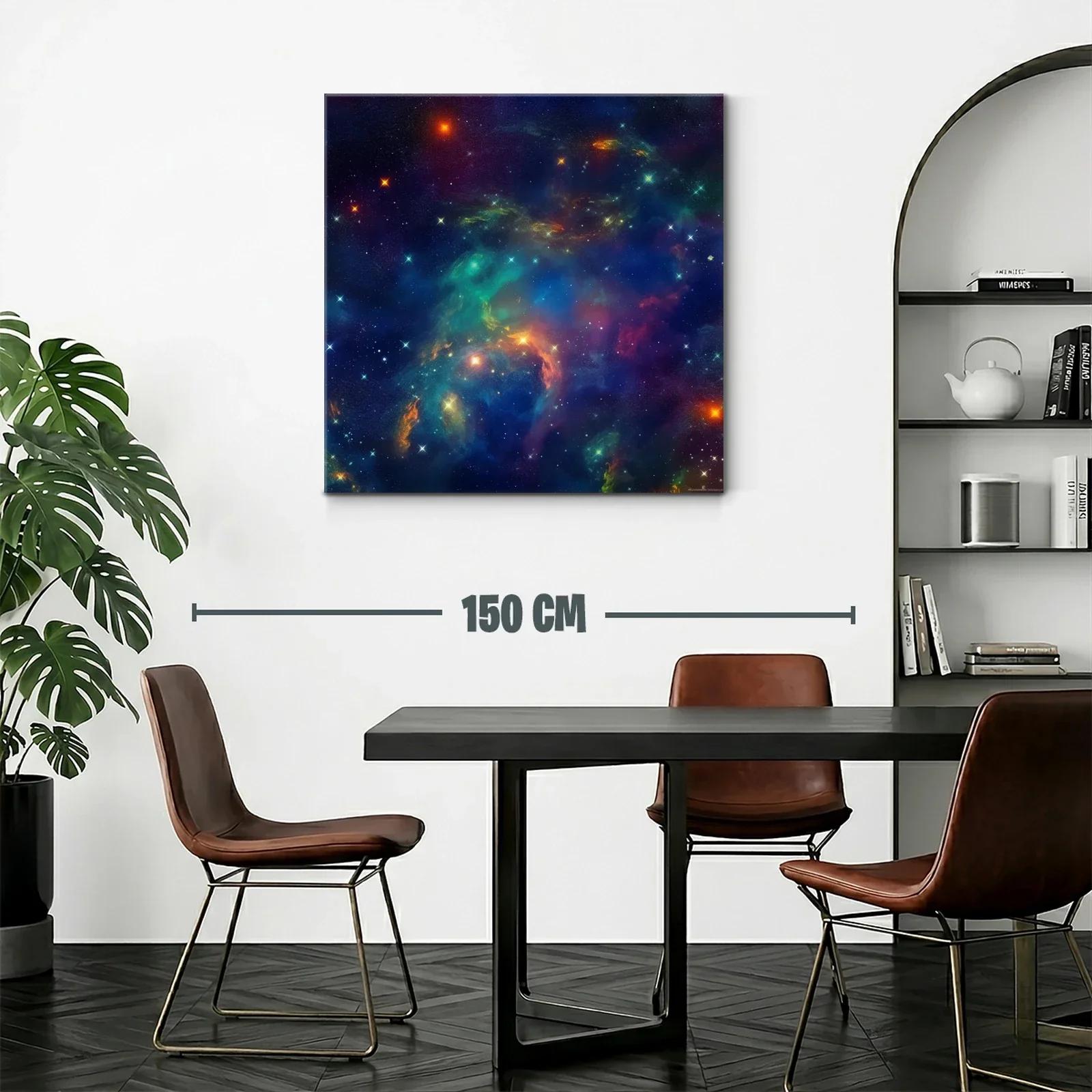Cuadro Galaxia Cósmica con Estrellas Luminosas y Nebulosas — miniatura 2