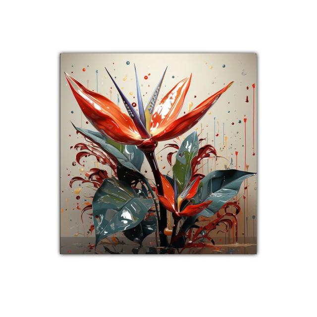 Elegante composición floral con vibrantes tonos cálidos