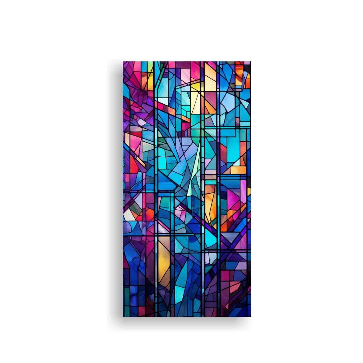 Cuadro vitral abstracto de mosaico geométrico