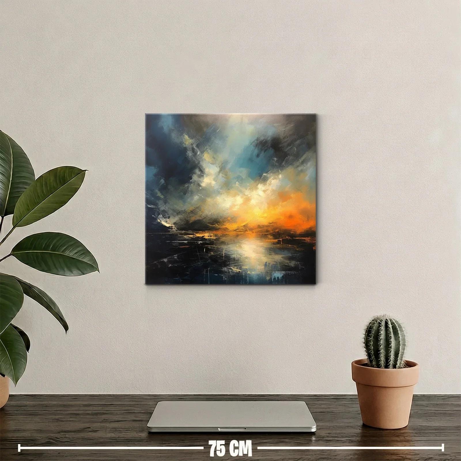 Atardecer abstracto con cielo vibrante y reflejos luminosos — miniatura 2