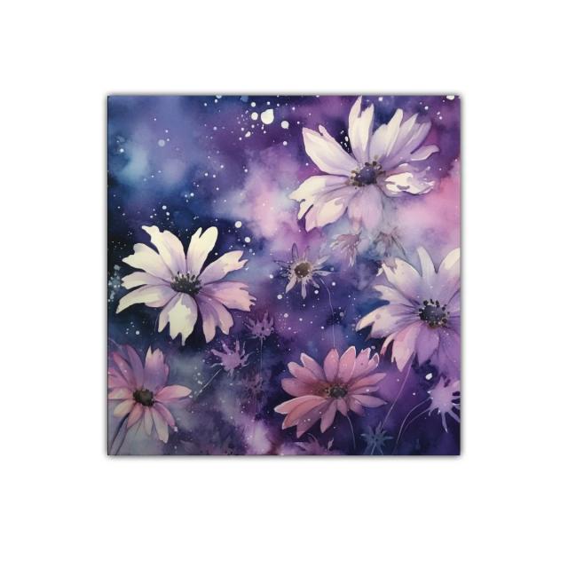 Floral onírico en tonos morados y lilas