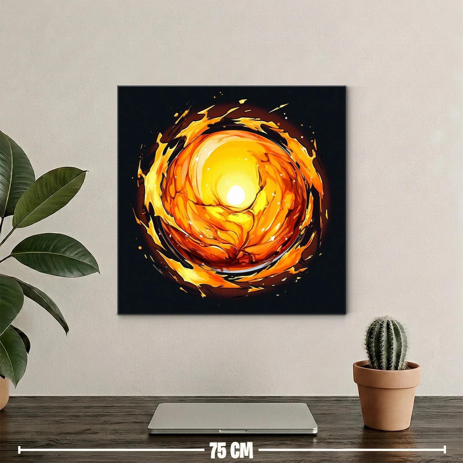 Explosión de luz y fuego en tonos cálidos vibrantes — miniatura 2