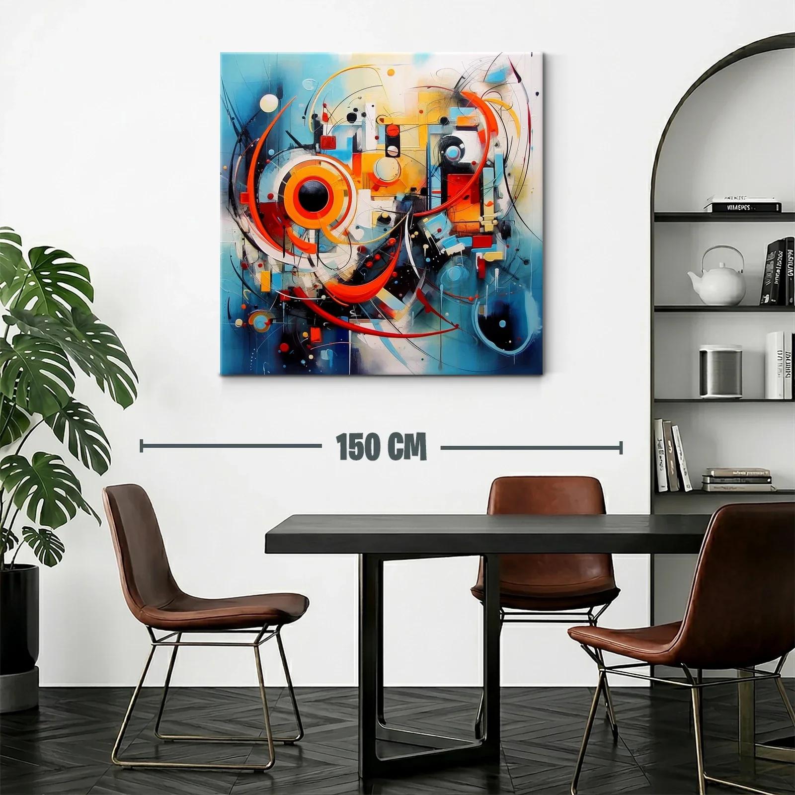Composición abstracta con círculos y líneas dinámicas — miniatura 2