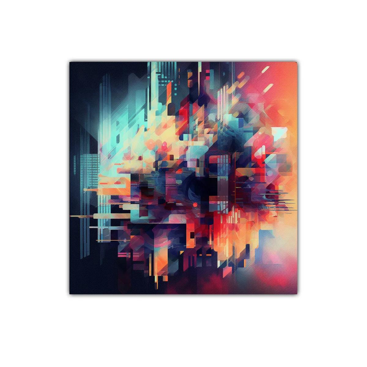 Composición abstracta con geometría y vibrantes colores — imagen principal