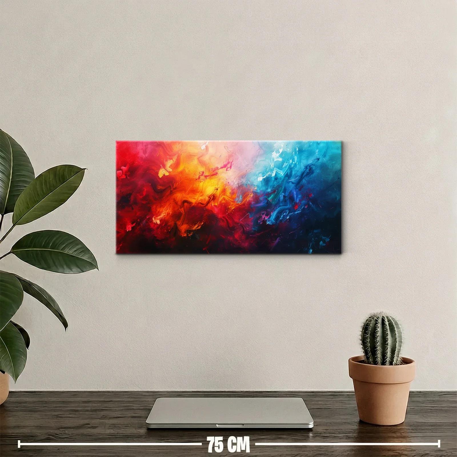 Cuadro nube de color abstracta con fusión cálida y fría — miniatura 2