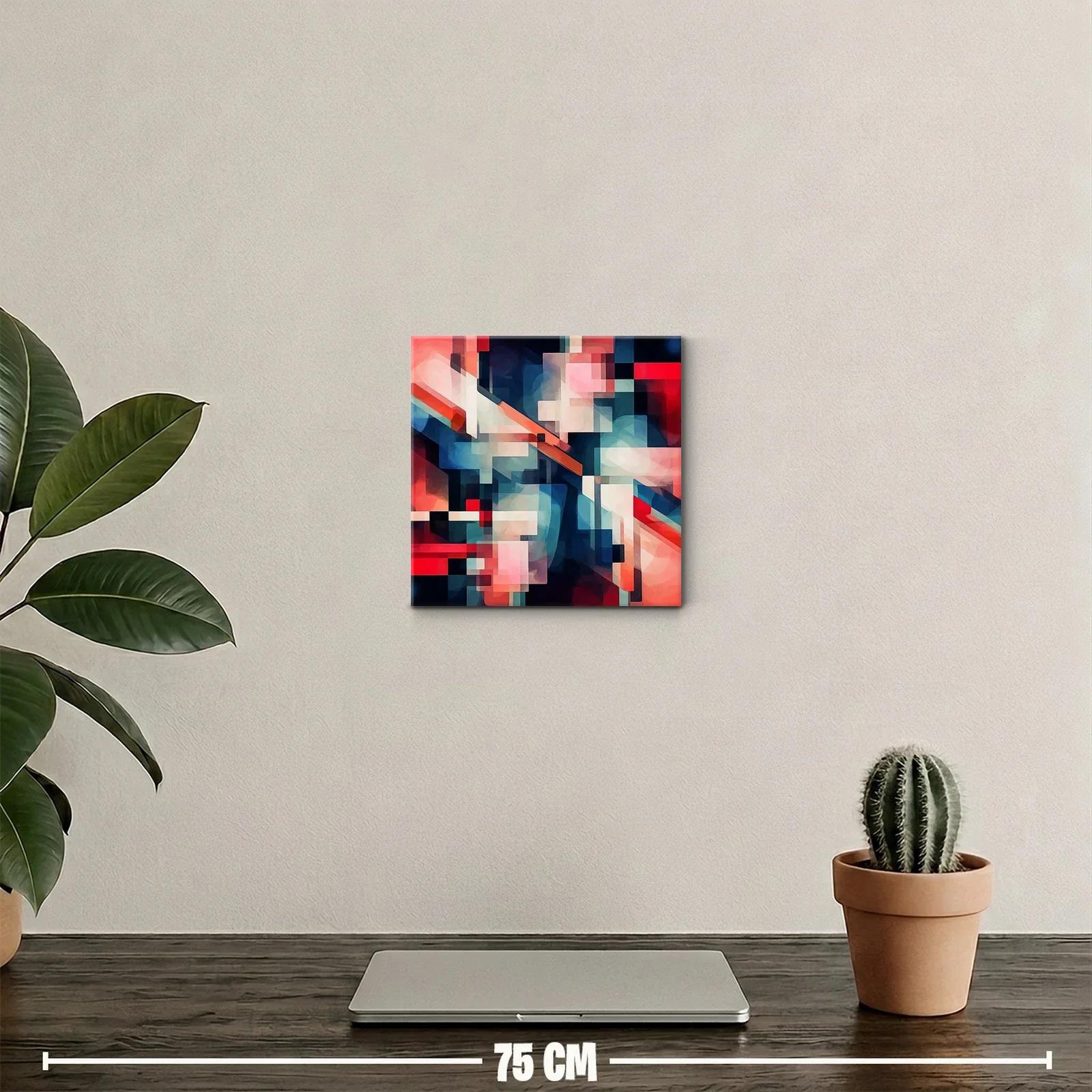 Composición abstracta con formas geométricas y tonos vibrantes — miniatura 2