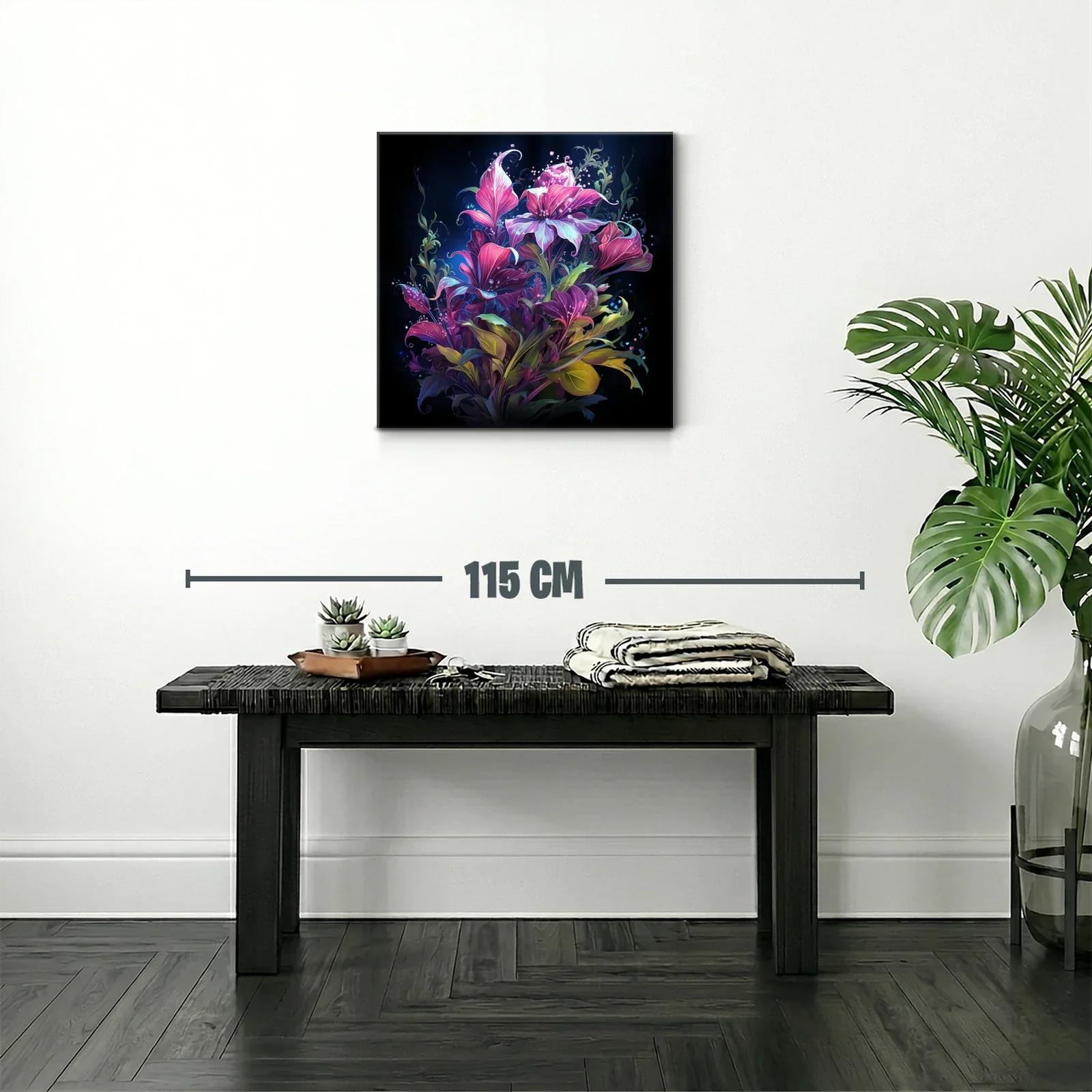 Exuberante composición floral vibrante en tonos intensos — miniatura 2