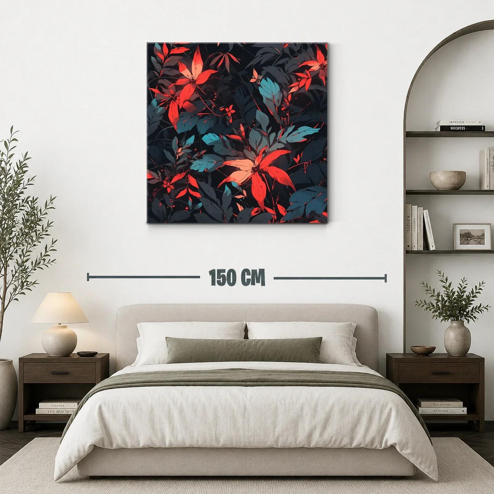 Flores rojas vibrantes sobre fondo oscuro elegante — miniatura 3