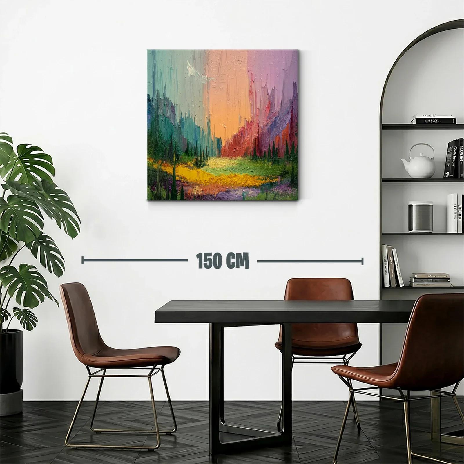 Paisaje abstracto con vibrantes tonos pastel y texturas — miniatura 2
