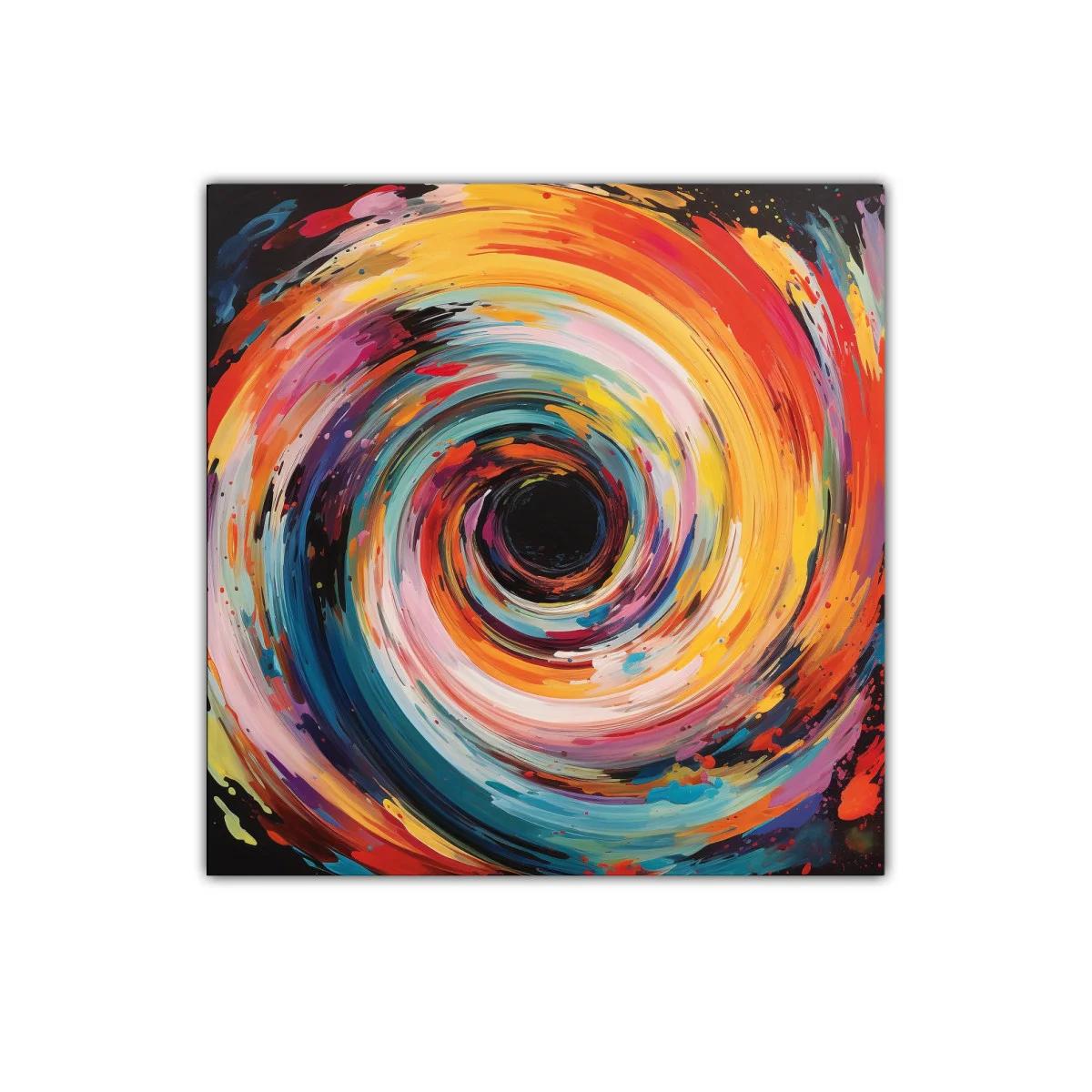 Explosión de colores vibrantes en espiral dinámica