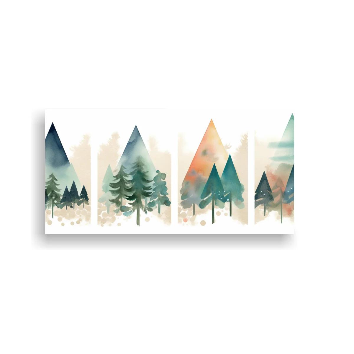 Cuadro bosque de pinos con veladuras translúcidas — imagen principal