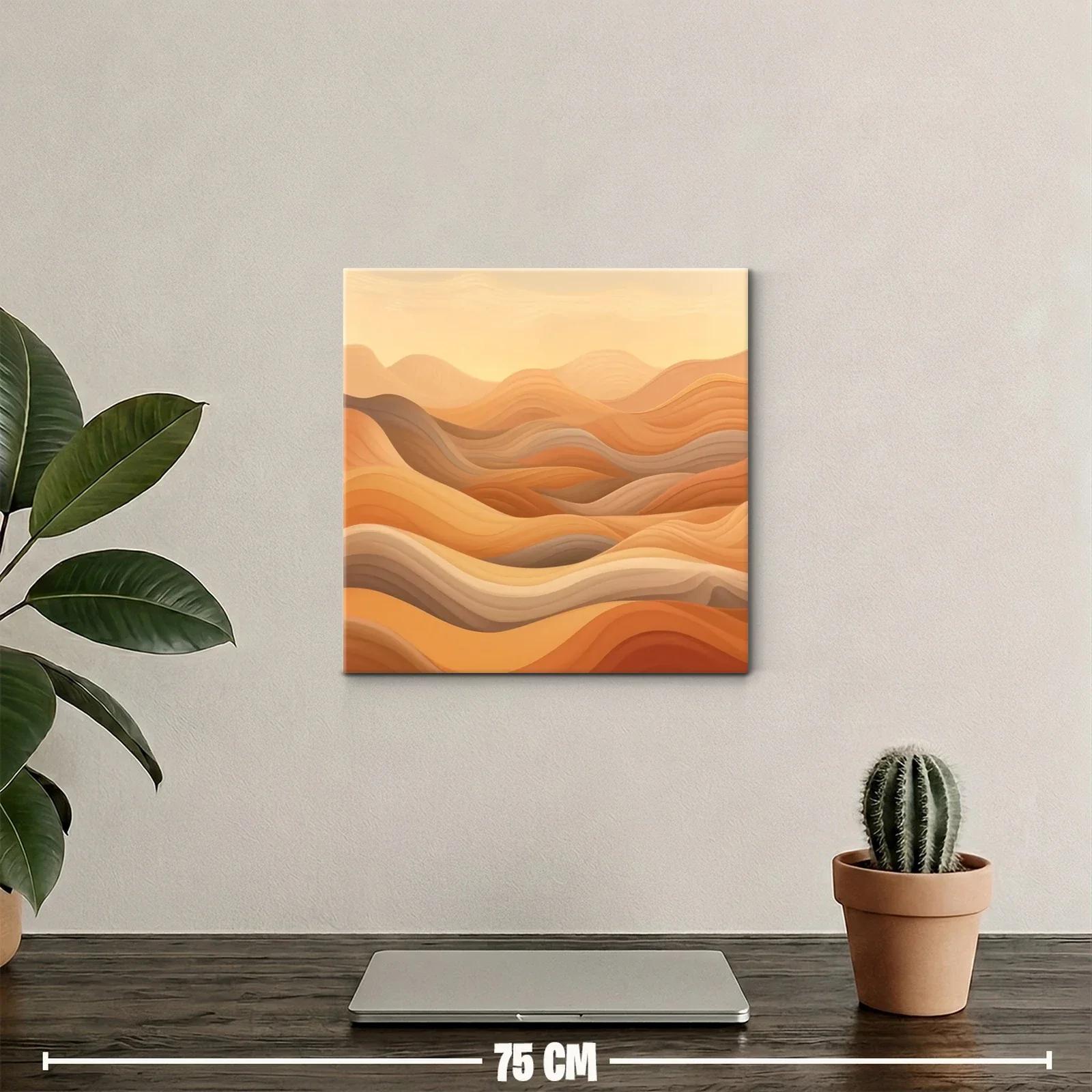 Paisaje abstracto en tonos cálidos y ondulados — miniatura 2