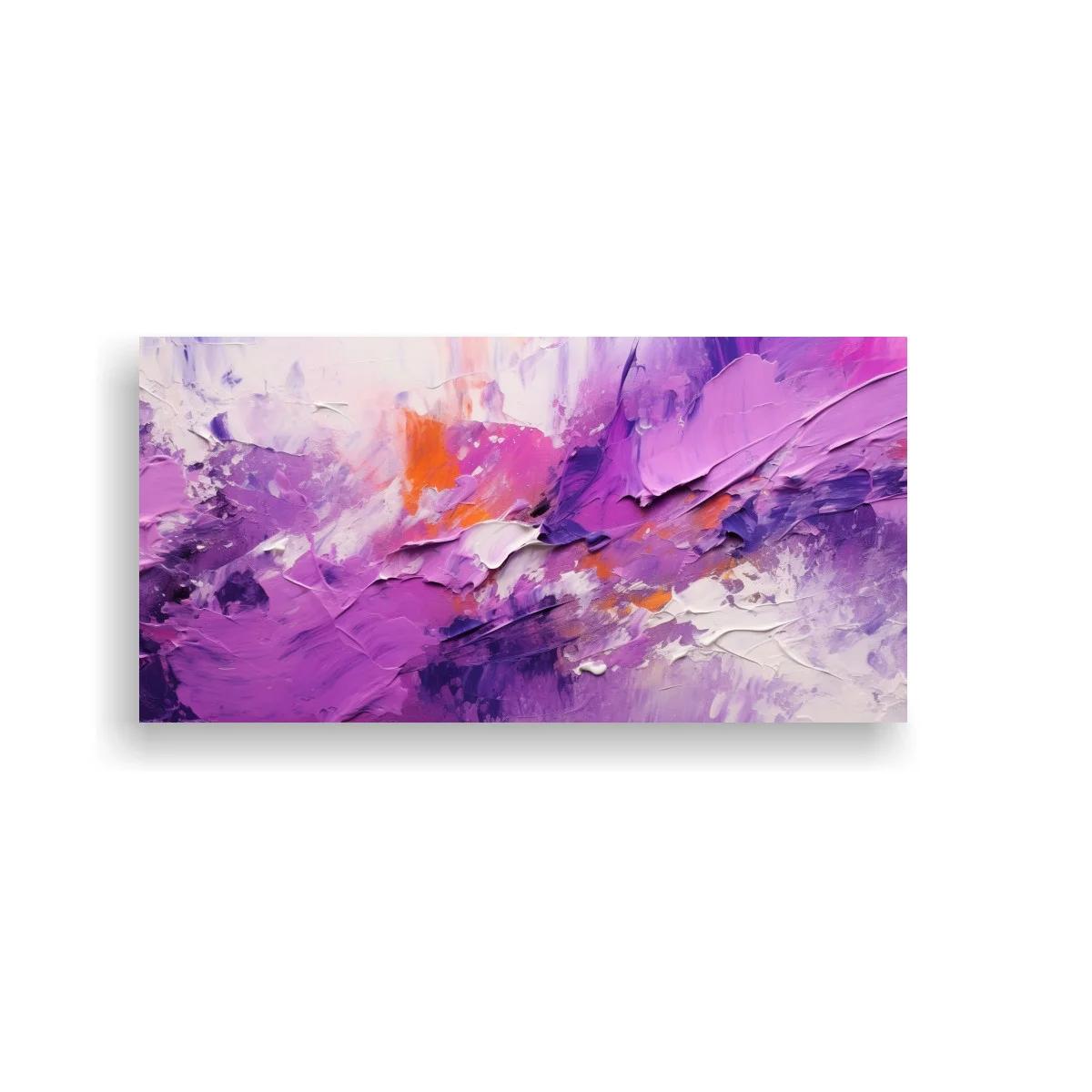 Cuadro abstracción en tonos morados con textura marcada