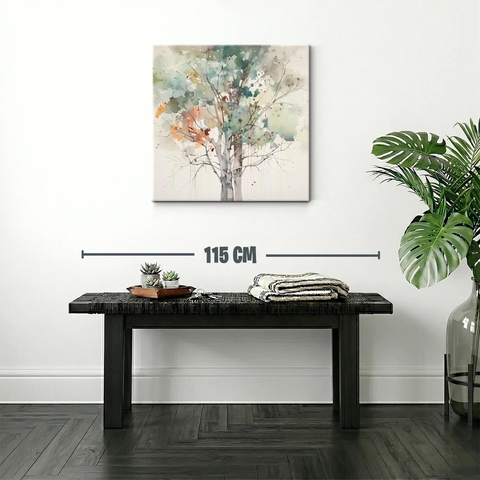Árbol con tonos suaves y detalles en acuarela vibrante — miniatura 2