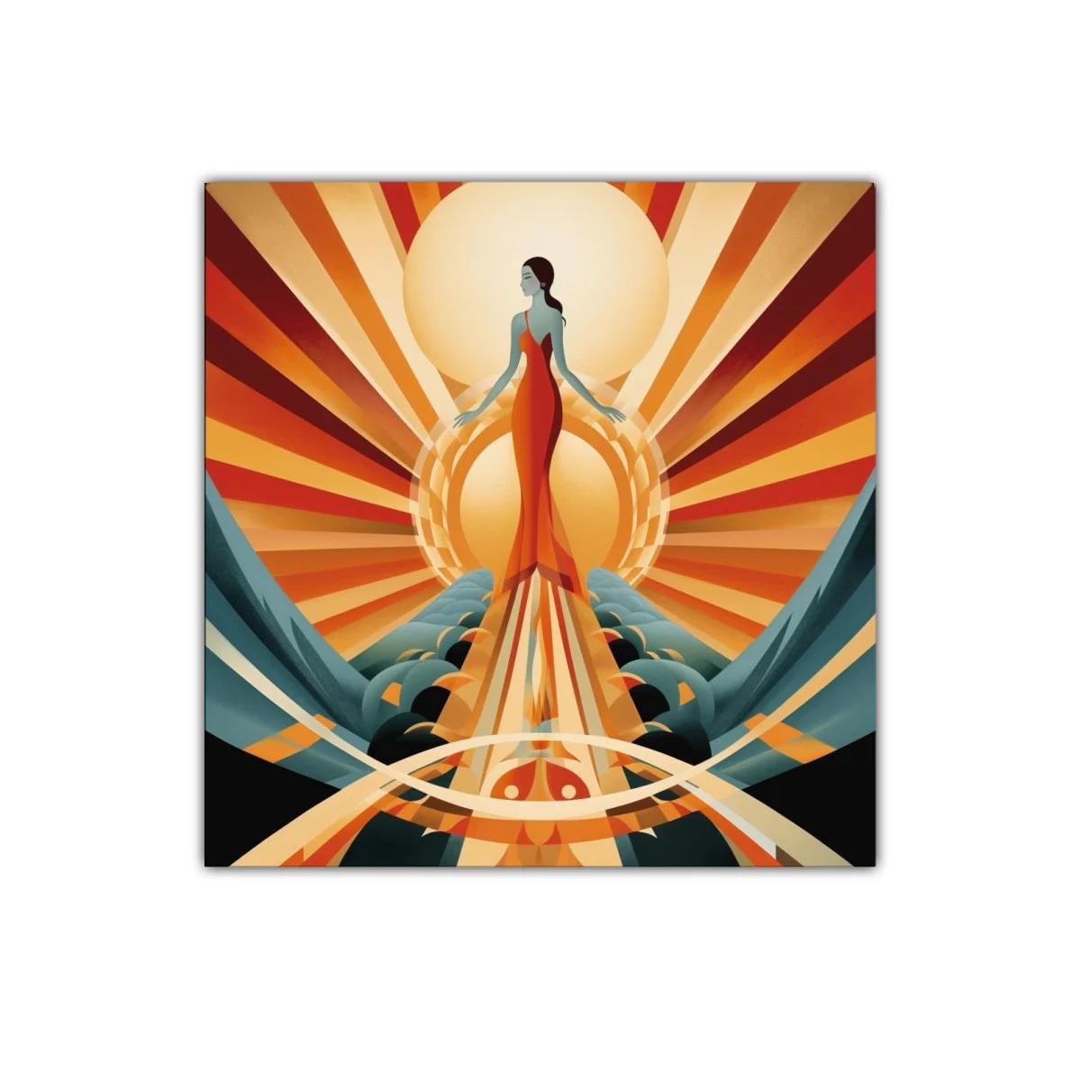 Figura femenina en el resplandor de sol radiante — imagen principal