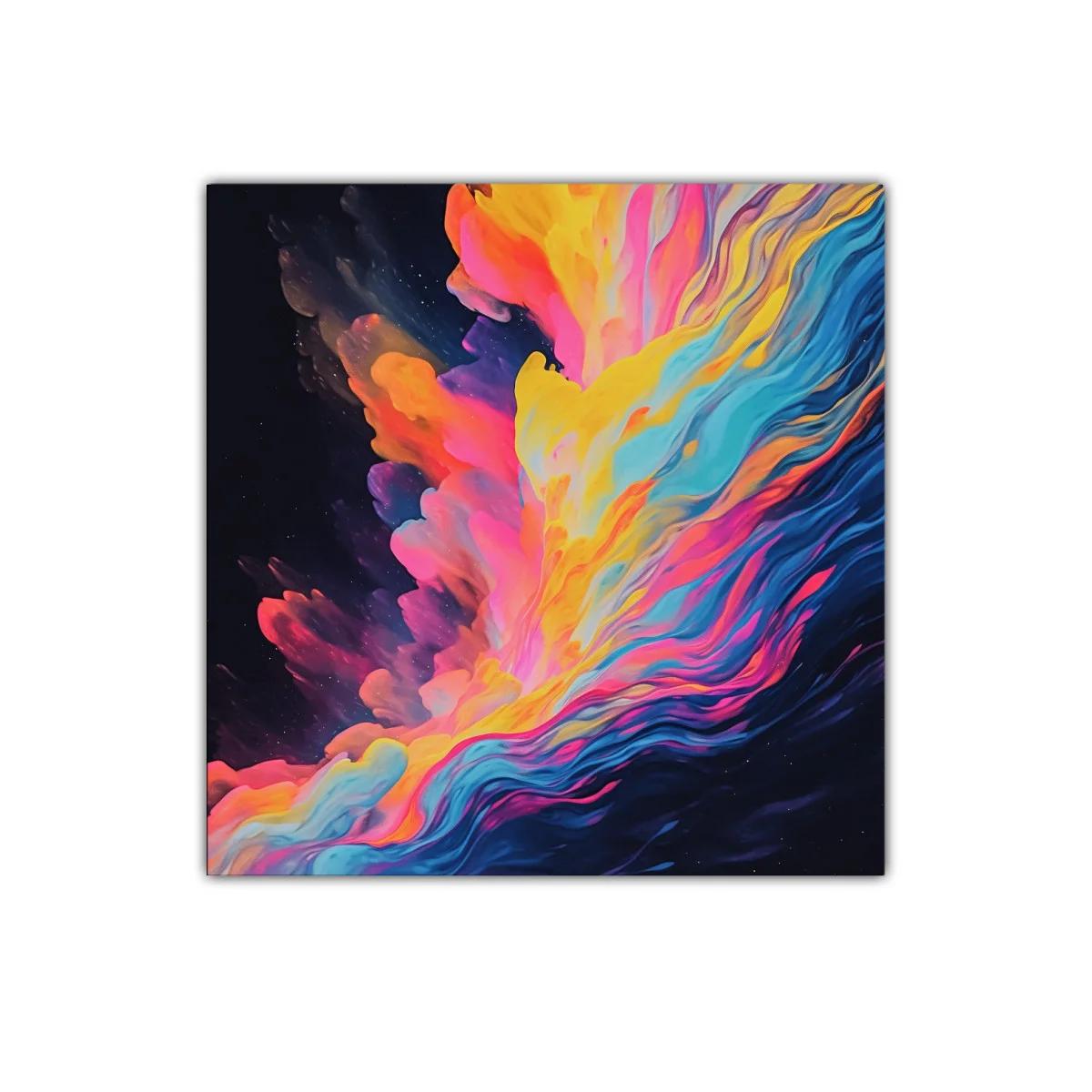Explosión de color vibrante en movimiento fluido