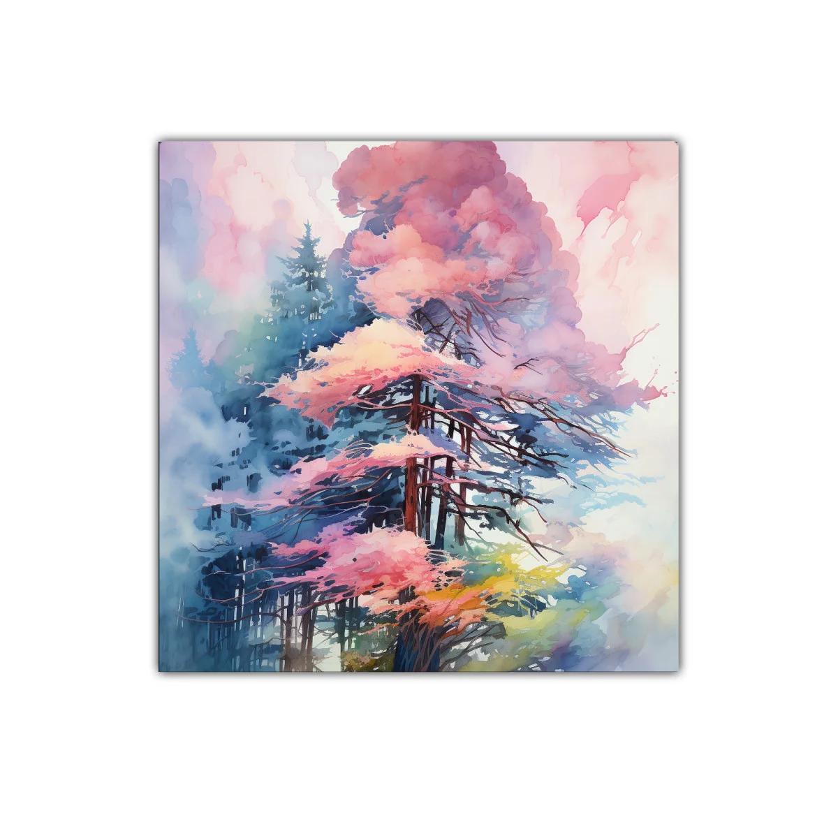 Árboles en tonos pastel en paisaje onírico — miniatura 1