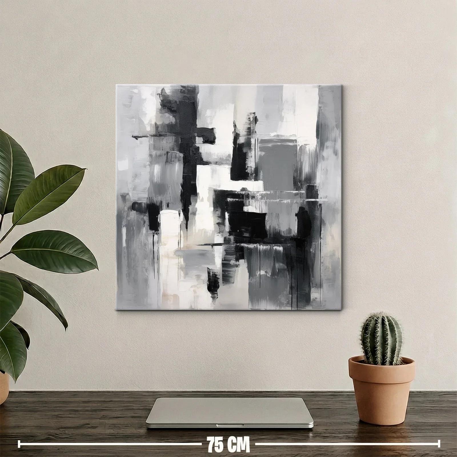 Composición Abstracta en Tonos Grises y Negros — miniatura 2