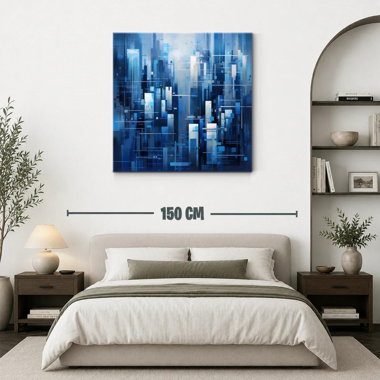 Composición abstracta en tonos azules y blancos — miniatura 3