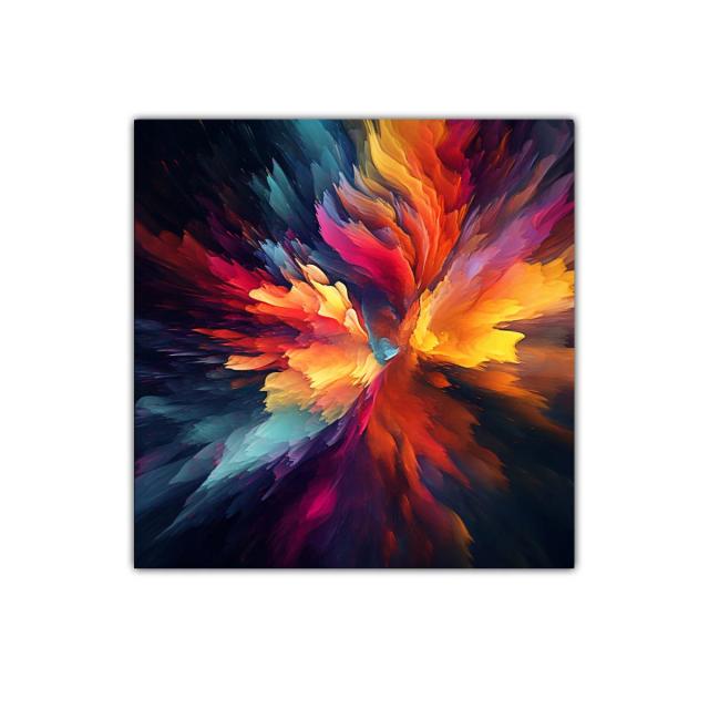 Explosión de colores vibrantes en composición abstracta