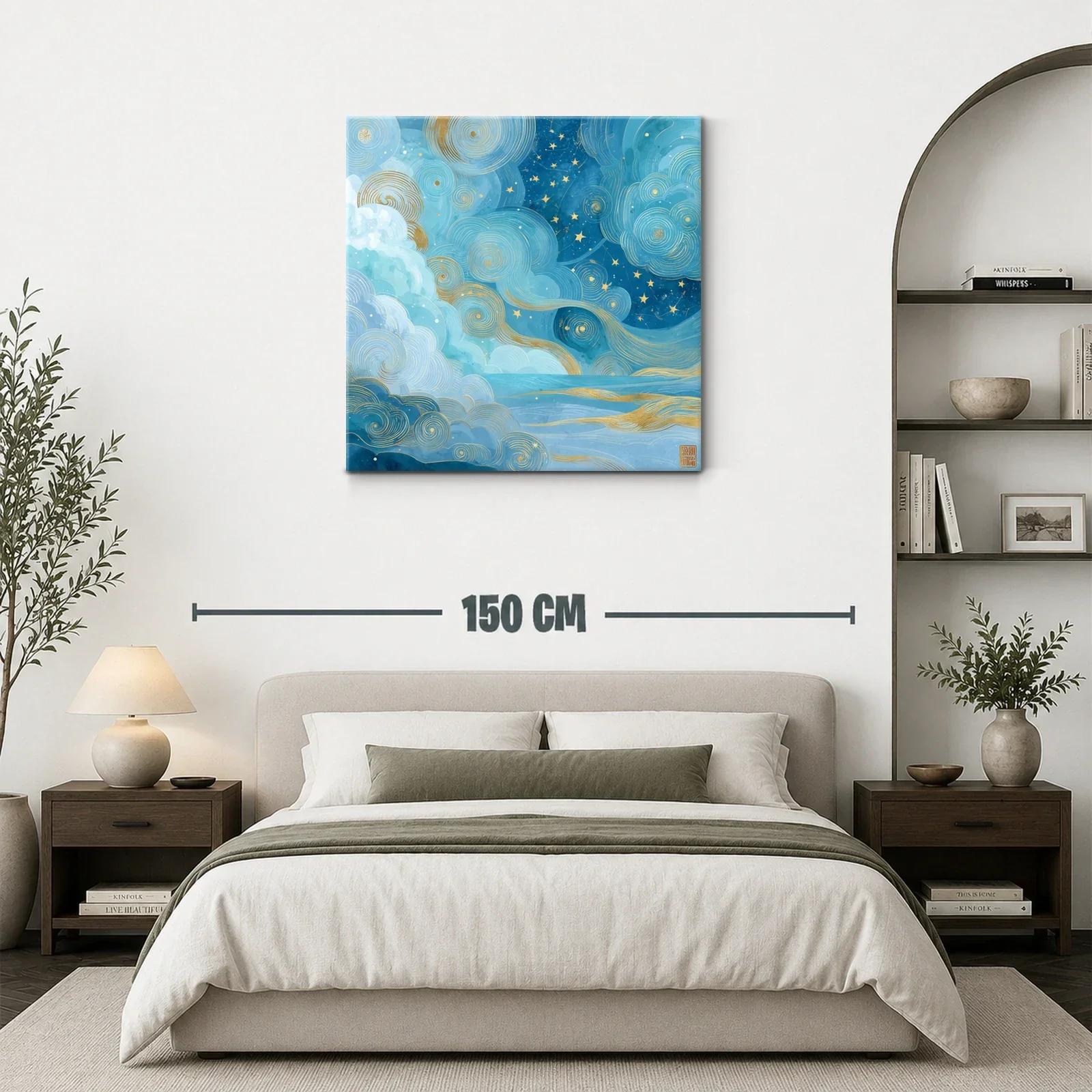 Encanto celestial en tonos azules con detalles dorados — miniatura 3