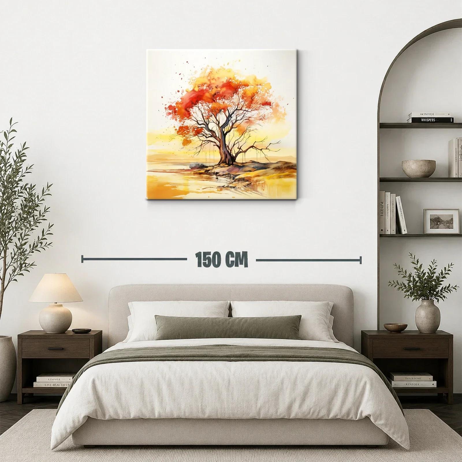 Árbol en otoño con tonos cálidos y vibrantes — miniatura 3